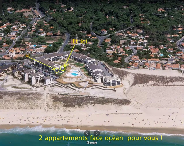 Lacanau Vue Océan, Résidence Bleu Marine, 2 appartements de vacances front de mer