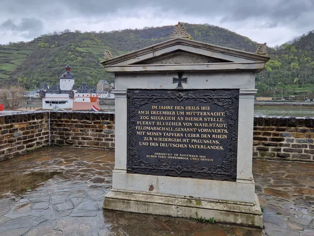 Blucher Rhine crossing - Napoleonic Wars memorial plaque