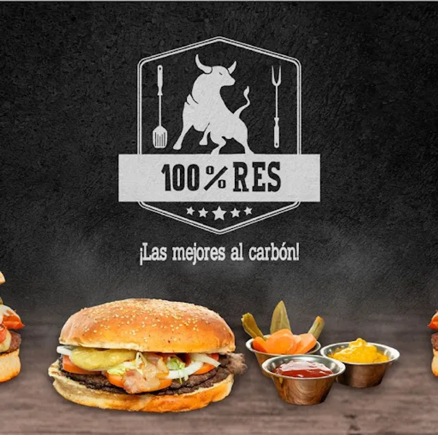 Hamburguesas al carbón 100%de res