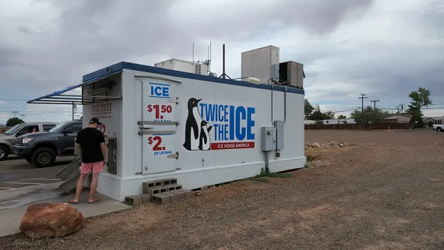 Twice The ICE Home of The $3./20lb Bag of Ice or $2. /10 lb and Purified water Bring your own jug