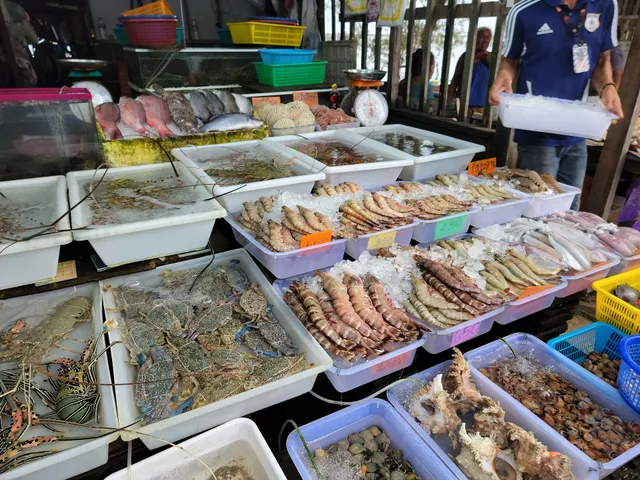Fresh seafood market, Rawai Beach