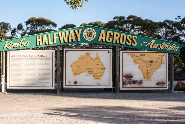 Halfway Across Australia Sign