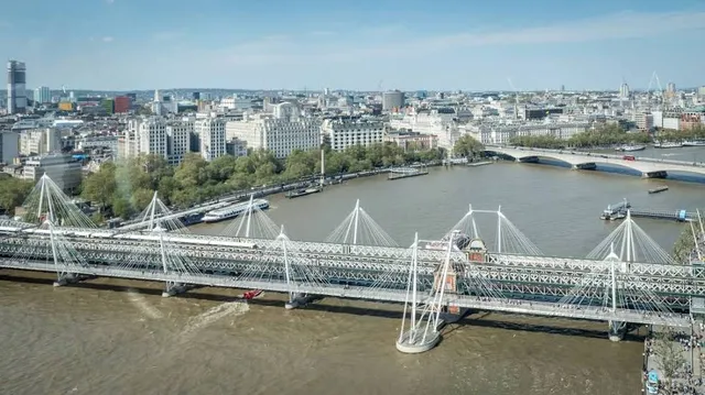 Hungerford Bridge and Golden Jubilee Bridges