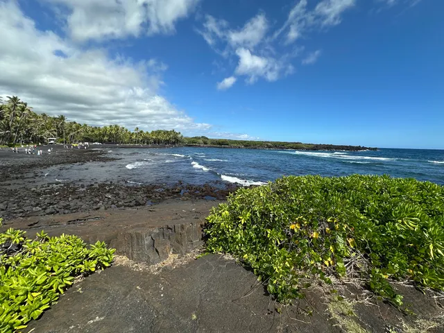 Black sand beach, Big Island Hawaii