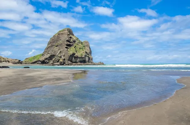 Piha black sand beach