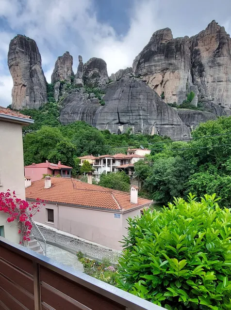 The house under the rocks of Meteora