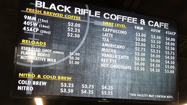 Freedom Coffee Shop serving Black Rifle Coffee