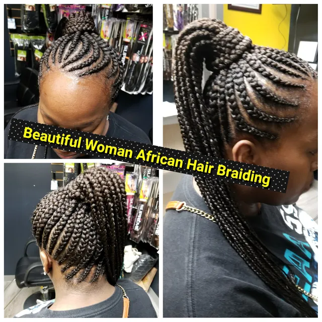 Beautiful Woman African Hair Braiding