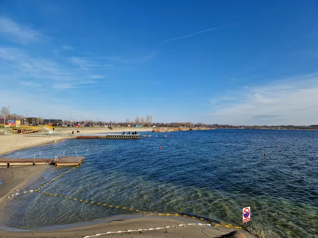 The entrance on the lake tarnobrzeg