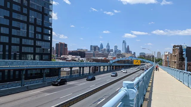 Benjamin Franklin Bridge S. Walkway pedestrian entrance PA
