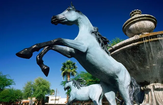 Bronze Horse Fountain by Bob Parks