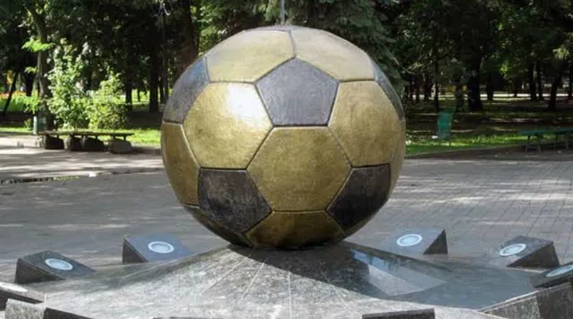 Soccer ball sculpture