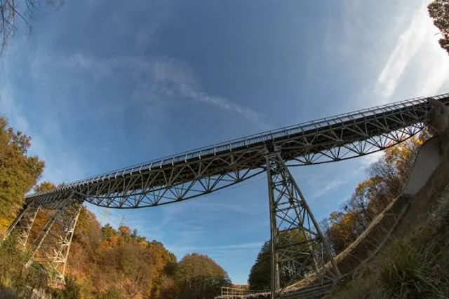 Narrow-gauge railway bridge over the Brda