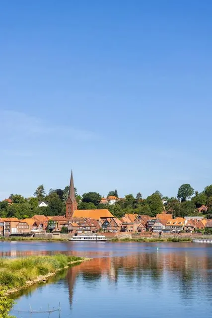 Pont de Lauenburg sur l'Elbe