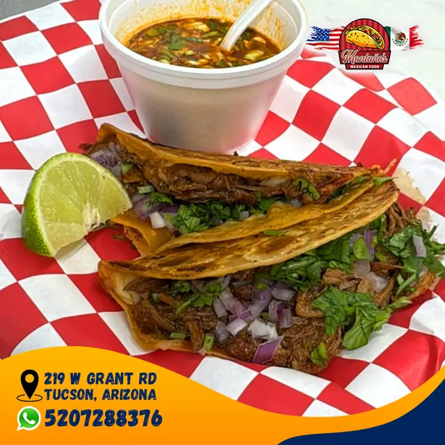Tacos de Cabeza y birria Montaños Mexican Food