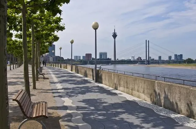 Rhine embankment promenade