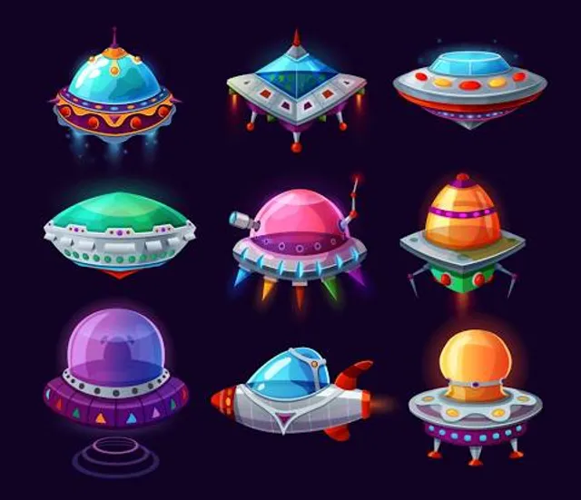 Alien Swirling Saucers