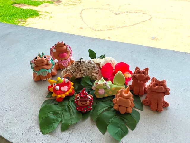 Shisa Pottery Experience workshop Ryukyu kiln