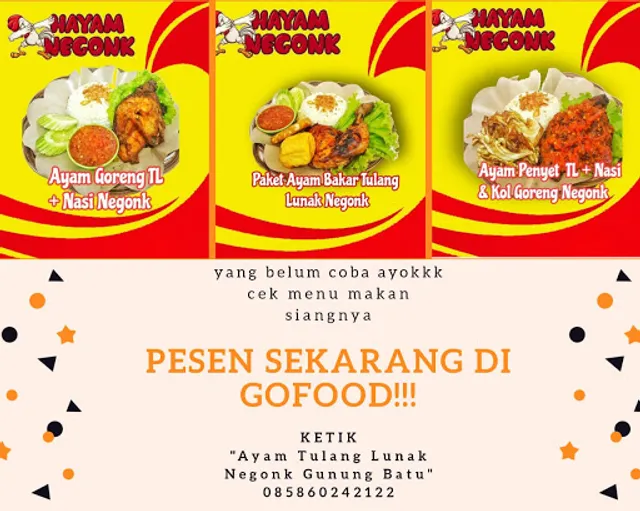 Ayam tulang lunak Negonk Gunung Batu