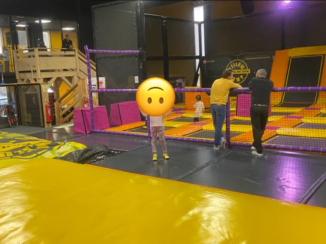 Yellow jump trampoline park