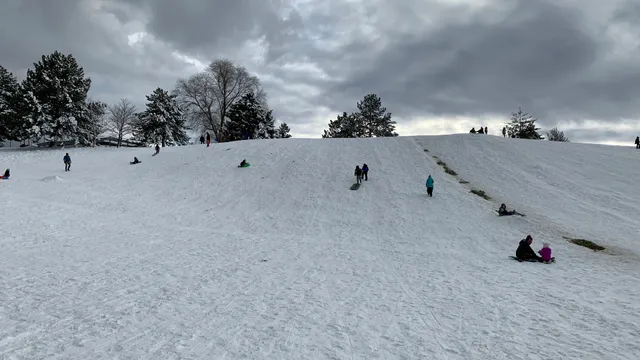 Snow Sledding Hill at Sugarhouse Park