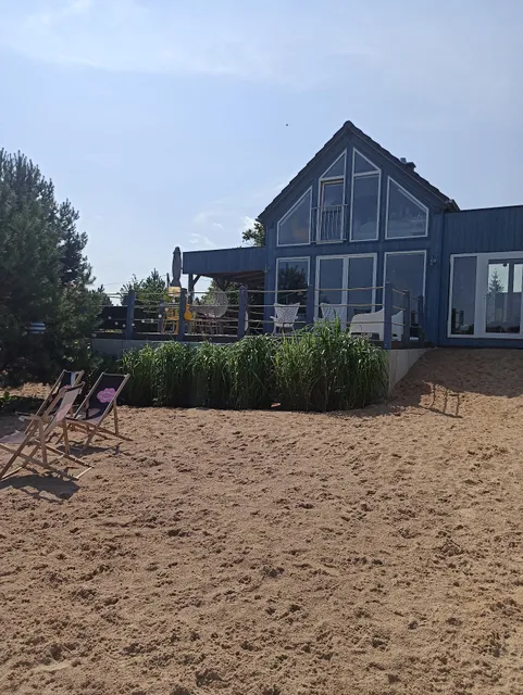Niebieski Iwona Piórkowska, Mazury , domek z widokiem , noclegi nad jeziorem, Mrągowo, domek do wynajęcia, widok na jezioro