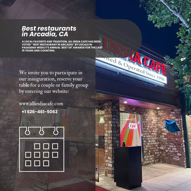 All India Cafe - Indian Restaurant in Arcadia
