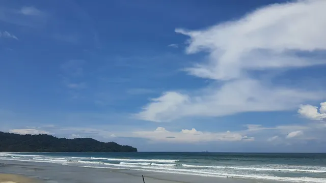 Karambunai beach sunset view, Sabah.