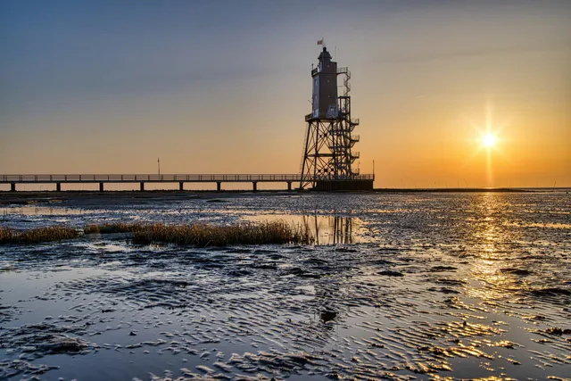 historic lighthouse Obereversand