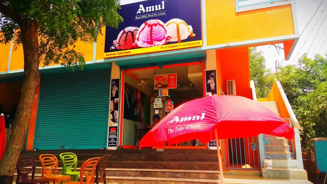 AMUL ICECREAMS, DAIRY, PIZZA,FRIES,CAKES,SWEETS & SAVORIES OUTLET - KV
