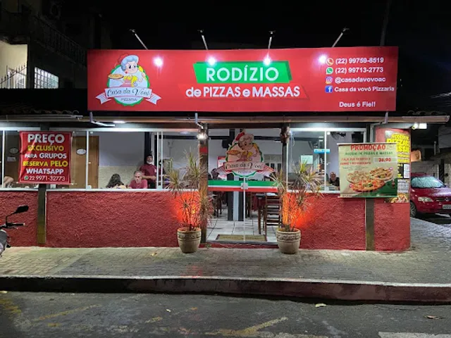 Rodízio de Pizzas & Massas - Pizzaria Casa da Vovó - Arraial do Cabo