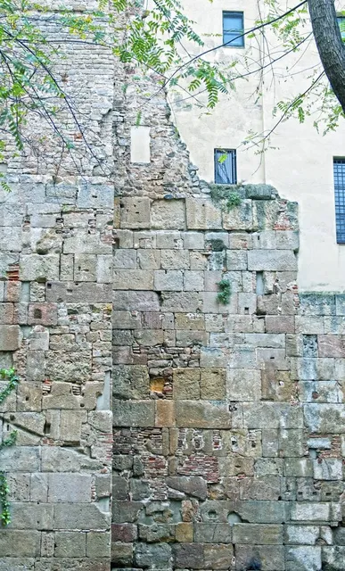 Roman city wall in Barcelona