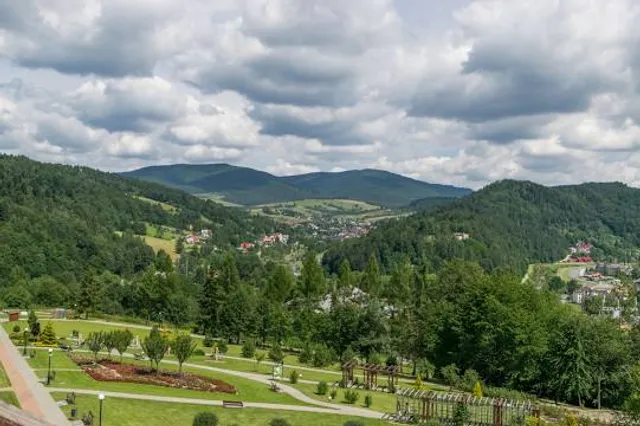 The ruins of the castle „Baszta” in Muszyna
