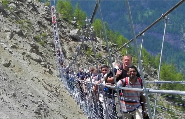 Europaweg Zermatt-Grächen und Charles Kuonen Hängebrücke