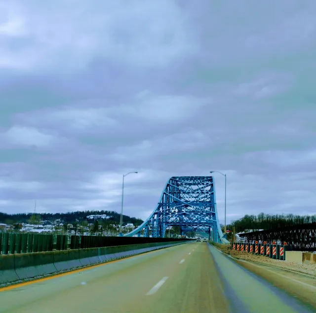 Historic Belle Vernon Bridge "Big Blue"