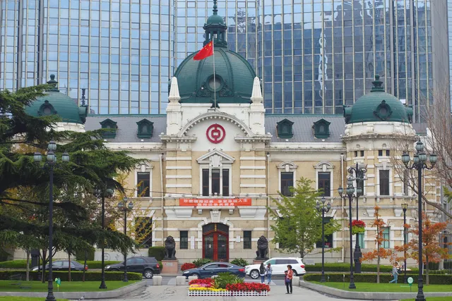 Modern Buildings on Zhongshan Square in Dalian