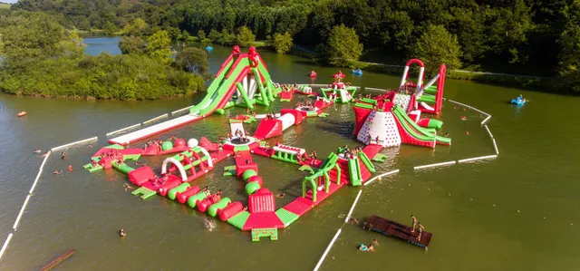 AquaZone Wipeout inflatable water park