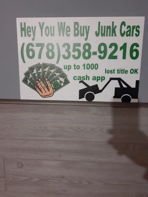 Hey you we buy junk cars