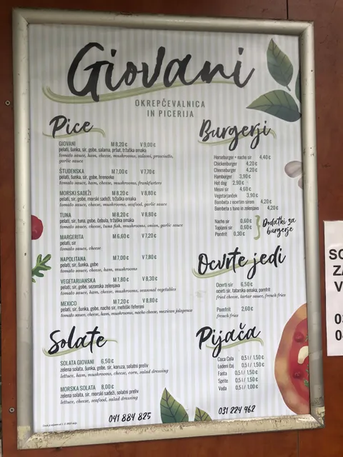 Okrepčevalnica in picerija Giovanni