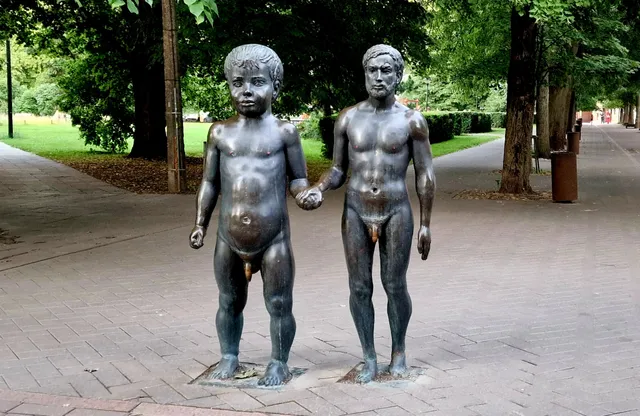 Sculpture "Father and Son"