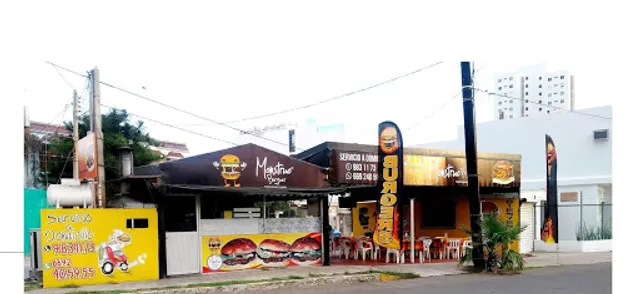 Monstruo Burger al carbón "flamingos"