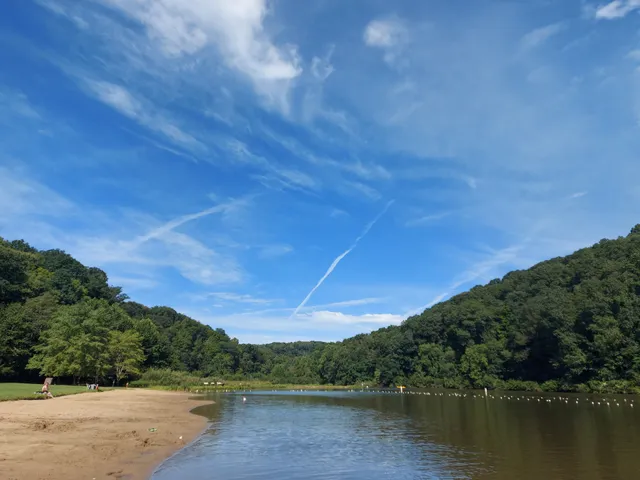 Beach area of Raccoon Creek State Park