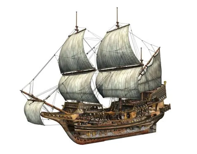 Barco Galeão Dourado