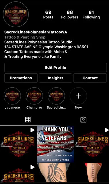 Sacred Lines Polynesian Tattoo Studio Olympia Washington