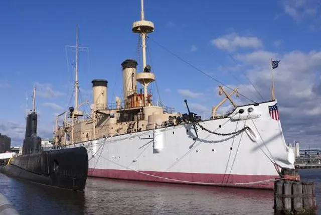 Cruiser Olympia and Submarine Becuna at Independence Seaport Museum