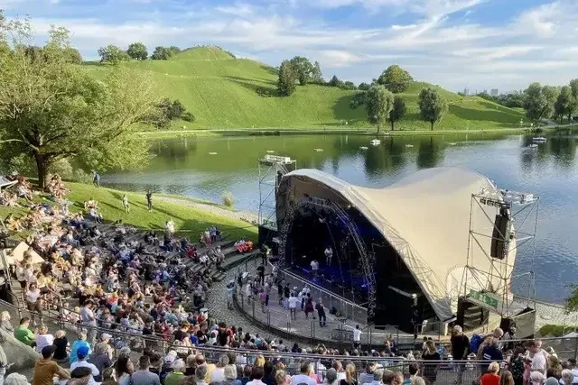 🇩🇪 Munich Olympic Park Summer Festival + Fireworks Show 🎆