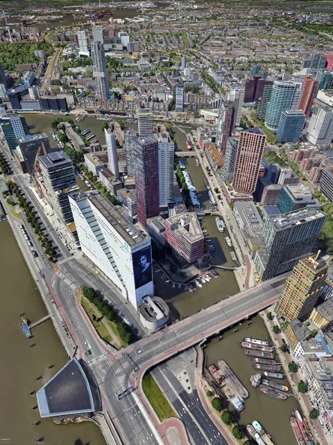 🇳🇱 Rotterdam, Netherlands – A "City in the Sky" from Above 🌍✨