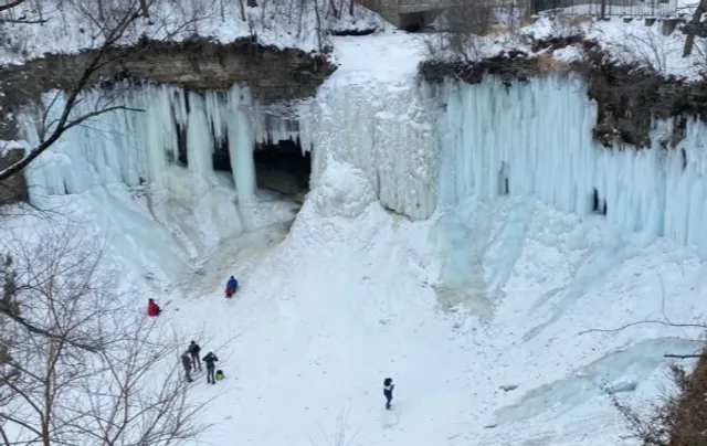 A Frozen Spectacle at Minnehaha Regional Park
