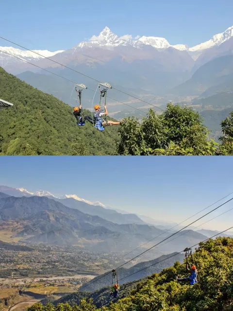 Nepal--Ziplining is a Thrilling Experience
