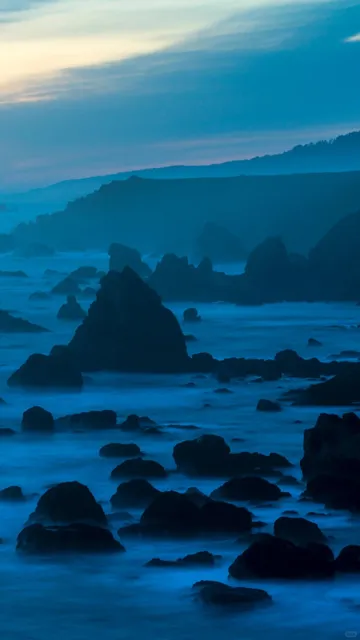 Blue time in Sonoma Coast State Park